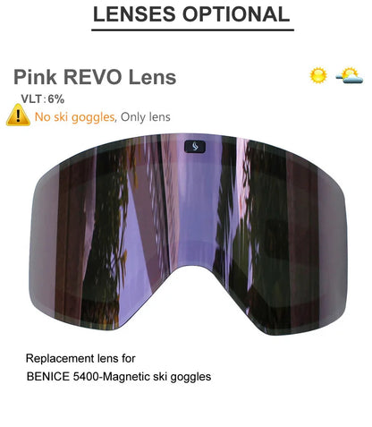 Ski Goggles with Magnetic Double Layer Yellow Lens Skiing Anti-fog UV400 Snowboard Goggles Men Women Ski Glasses Eyewear Set