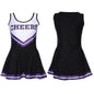 Sexy Sleeveless Cheerleader Costume Women Cosplay Cheer Dancewear Outfits School Girls Cheerleading Mini Dress