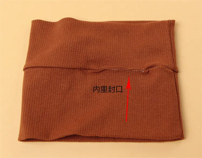 Autumn Winter Cotton Knit Children's Hat Collar 2 Set Boys and Girls Hats Set Baby Solid Color Scarf Cap two-piece