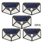 1-12 Pack Solar Lights Outdoor 100 LED Wall Lamp Motion Sensor Lights Waterproof Solar Street Light for Garden Porch Yard Garage