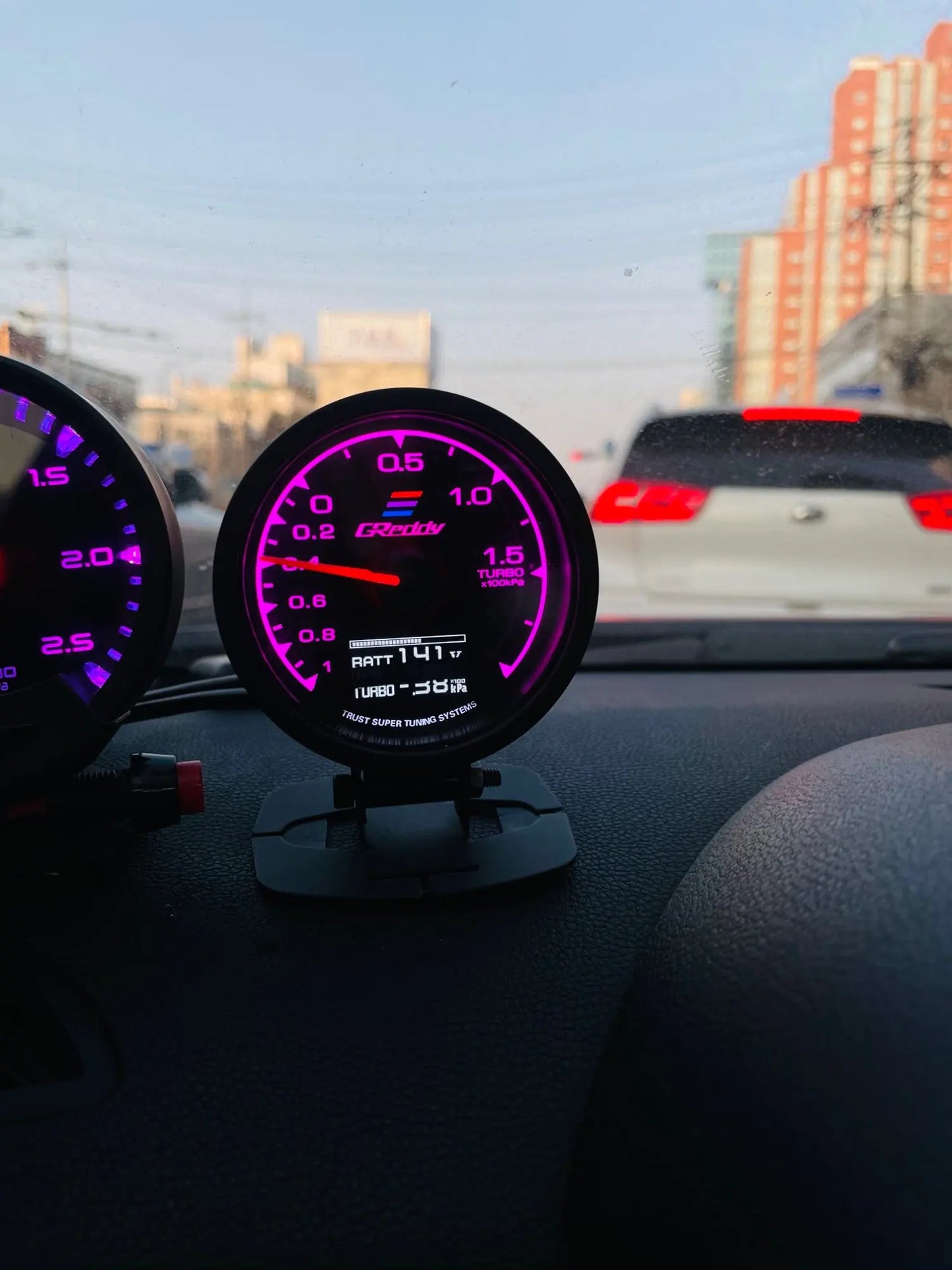 7 Color Car GReddi LCD Digital Display Turbo Boost Water Temp Oil Temp Oil Press Racing Meter Fuel Pressure Air Fuel Ratio Gauge