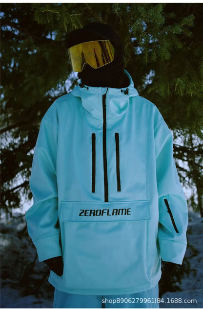3L Ski Wear Women Man Hooded Sweater Reflective Trend Ski Coat Thickened Warmth and Waterproof Ski Equipment Ski Jacket Women