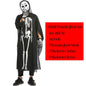 Halloween Scary Skeleton Ghost Cosplay Costume Masks Gloves Costume Suit Masquerade Carnival Horror Clothes for Adults Kids