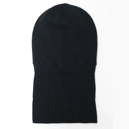 100%Cashmere Beanie Hat for Women's Winter Satin Lined Knitted Solid Skullies Cap Silk Lining Soft Warm Slouchy Bonnet
