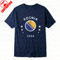 Bosnia 2026 Tee Bosnia Flag Football Soccer High Quality Cotton Shirt Vintage Classic Summer Breathable Clothes for Women Men