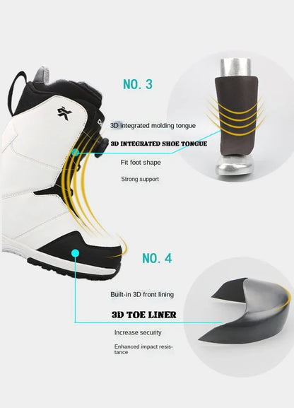 2025 Ski Snowboarding Shoes Man Snow Boots Warm Anti Boots Women Wire Buckle Models Fast Wear Skiing Shoes Men Winter Equipment