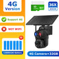 SHIWOJIA 4K 8MP 36X Zoom 4G Solar Camera Dual Lens Dual Screen Human Detect Auto Tracking Outdoor 10W Solar Panel WIFI CCTV