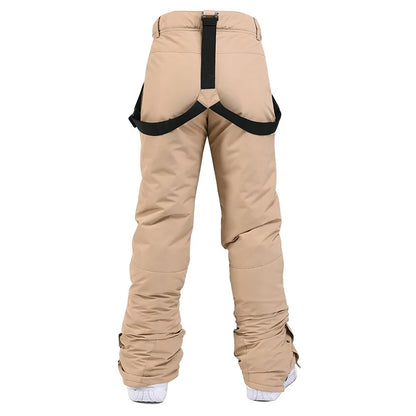 Cheap Women's and Men's Ice Snow Pants Outdoor Snowboarding Clothing Strap Trousers Skiing Suit Wear 10K Waterproof