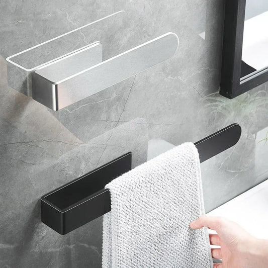 Towel Rack Non-punched Towel Rack Bathroom Rack Self-adhesive Bathroom Kitchen Towel Hand Towel Rack Household Items