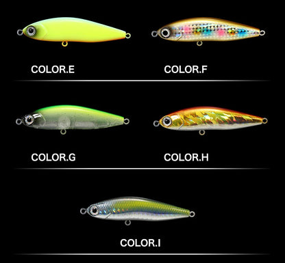 70mm 14g Pencil Fishing Lure Sinking Stickbait 3D Eyes Artificial Bait Long Casting Minnow Wobbler Bass Pike Fishing Tackle
