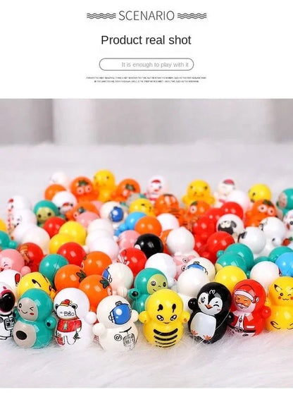 20pcs 3x3.6cm Mini Tumbler Toys,Mini Animal Toy Party Favors Toy for Kids Birthday Party Toys Self-righting Doll Bulk Toys