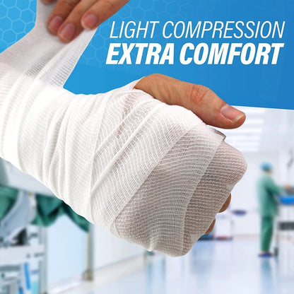 1Roll Gauze Bandage Rolls, Disposable Elastic Bandages, Breathable Cotton Wound Care Dressing Gauze Nursing Survival Kits