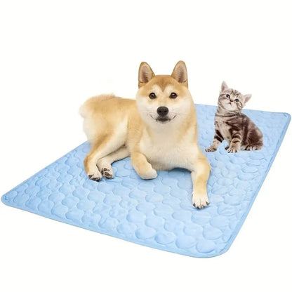 Dog Cooling Mat Summer Pad Mat For Dogs Cat Ice Silk Blanket Sofa Breathable Pet Dog Bed Summer Washable For Small Large Dog Cat