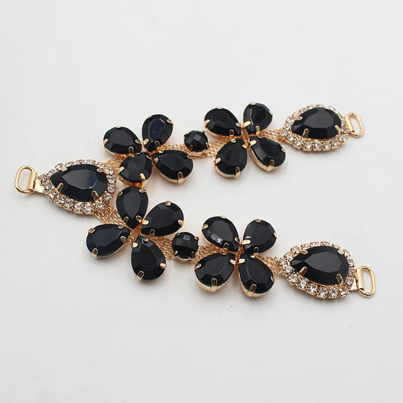 1 pcsOf Fashionable Rhinestone Metal Slipper Chains And Bread Shoes Bikini Women's Shoes Metal Slippers Women's Open Toe