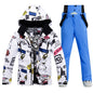 Ski Suit Men And Women Super Warm Thicken Waterproof Windproof Winter Snow Suits Skiing And Snowboarding Jackets + Pants Brands