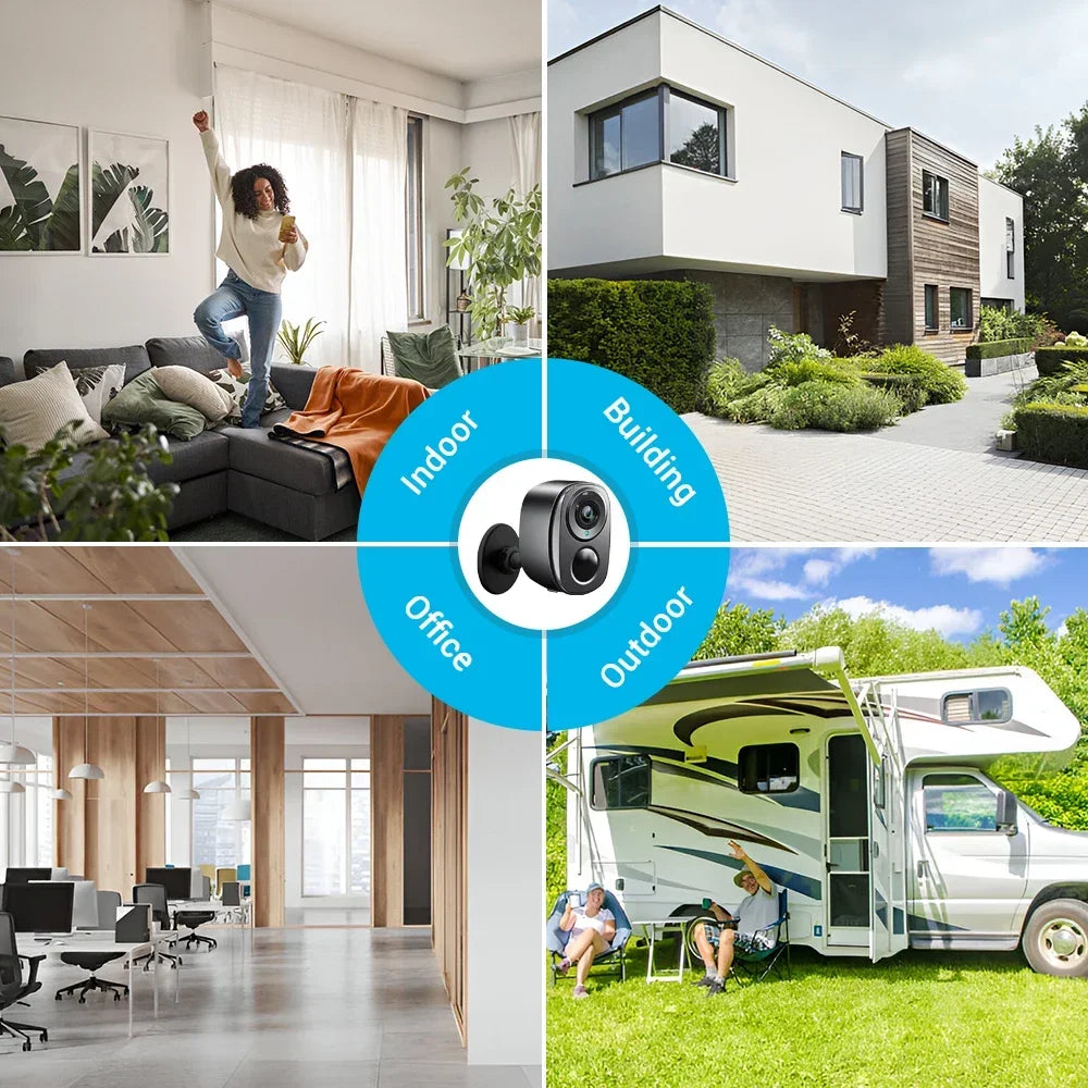 5MP 4G Solar Security Camera 2.4G WiFi Wireless Outdoor Color Night Vision Battery Powered Support PIR Waterproof Two-Way Audio