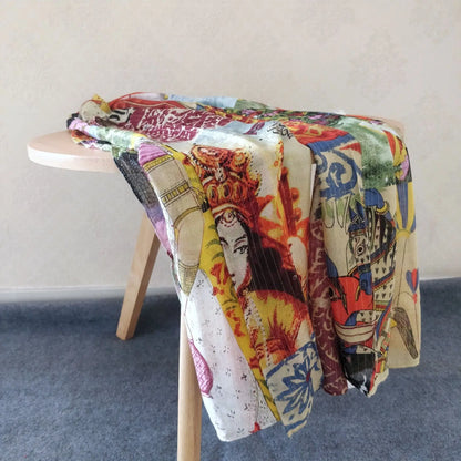 Foreign trade original single Italian autumn and winter new fashion brand printed light luxury shawl scarf