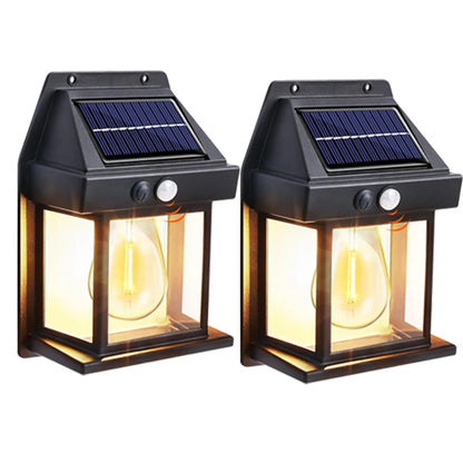 Solar-Powered Motion Sensor Light, LED,Waterproof, Outdoor WallLight, 