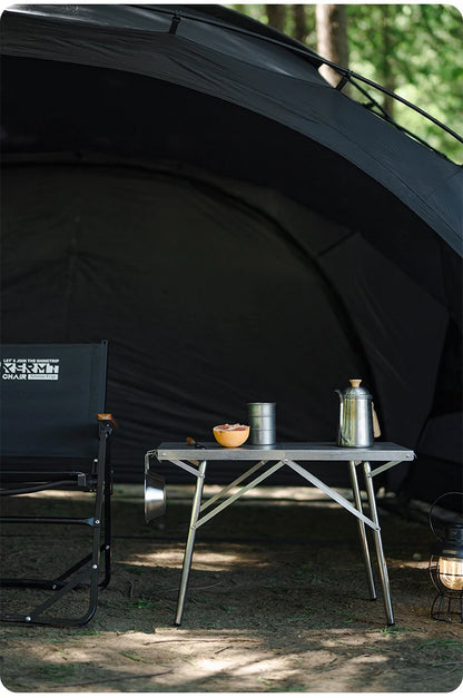 ShineTrip Camping Portable Stainless Steel Folding Table BBQ Heat Resistant Table Outdoor Honeycomb Tabletop Incinerator
