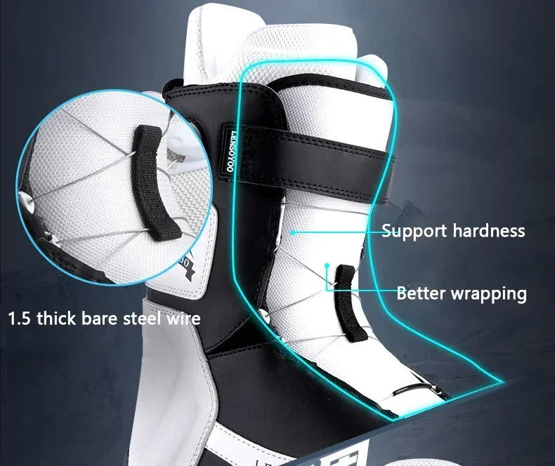 Winter New 2025 Ski Shoes Women Outdoor Sports Snowboarding Boots Men Warm Breathable Waterproof Cold Resistant Snow Shoes