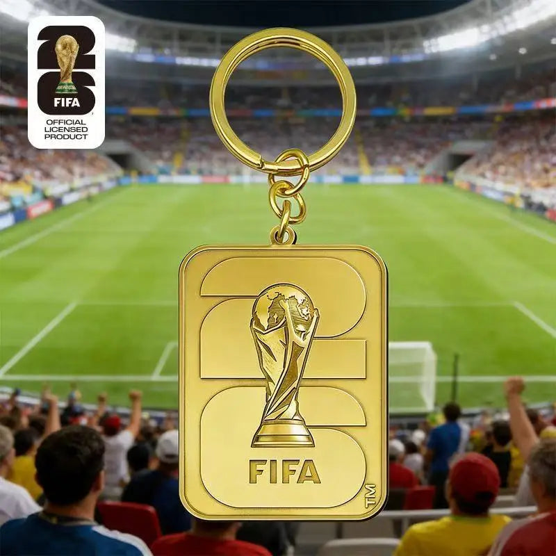 2026 FIFA World Cup Enamel Metal Keychain, UV Printed Soccer Key Ring, Football Fan Souvenir, Car Bag Pendant, Sports Gift