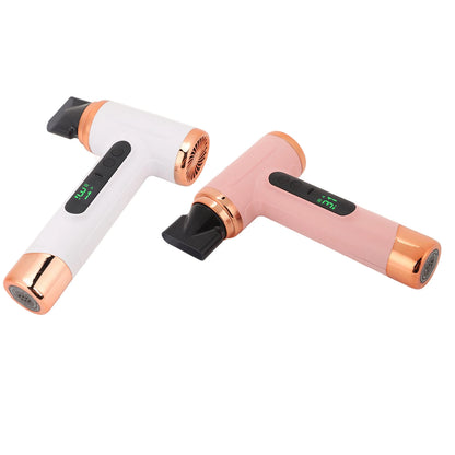Hot and Cold Air Hair Dryer 15000mAh 200W Lightweight Multi Modes Portable Hair Dryer Ergonomic Grip with Nozzle for Travel