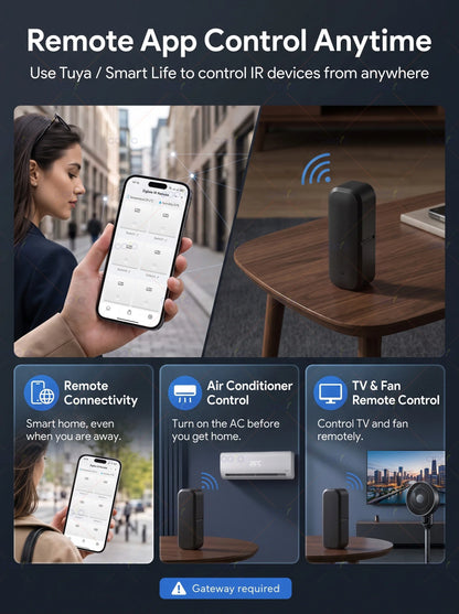 Tuya Zigbee 38KHz IR Remote Control Temperature Humidify Sensor Smart Wireless Universal for TV DVD AC for Alexa Google Home
