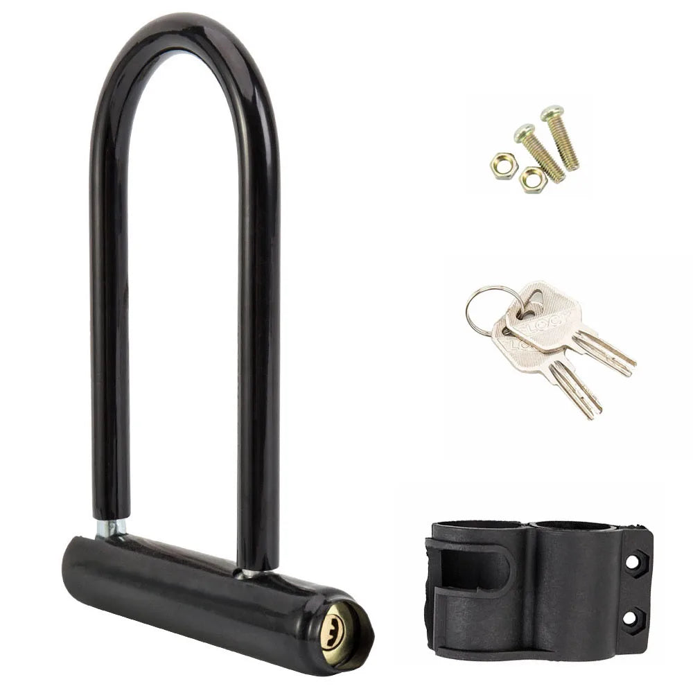 Bicycle U Lock Portables MTB Road Mountain Bike Wheel Lock Steel Anti-theft Safety Motorcycle Scooter Cycling Bicycle Accessorie