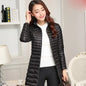 Autumn Winter Women White Duck Down Jacket Female ultra Light Slim Thin Zipper Warm Feather Long Down Coat Good Quality Parkas