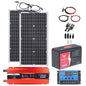 2000W Off-Grid Solar Complete Kit Power 100A Controller,110V 220V Inverter&10AH 30AH LiFePO4 Battery for Home/RV/Camping