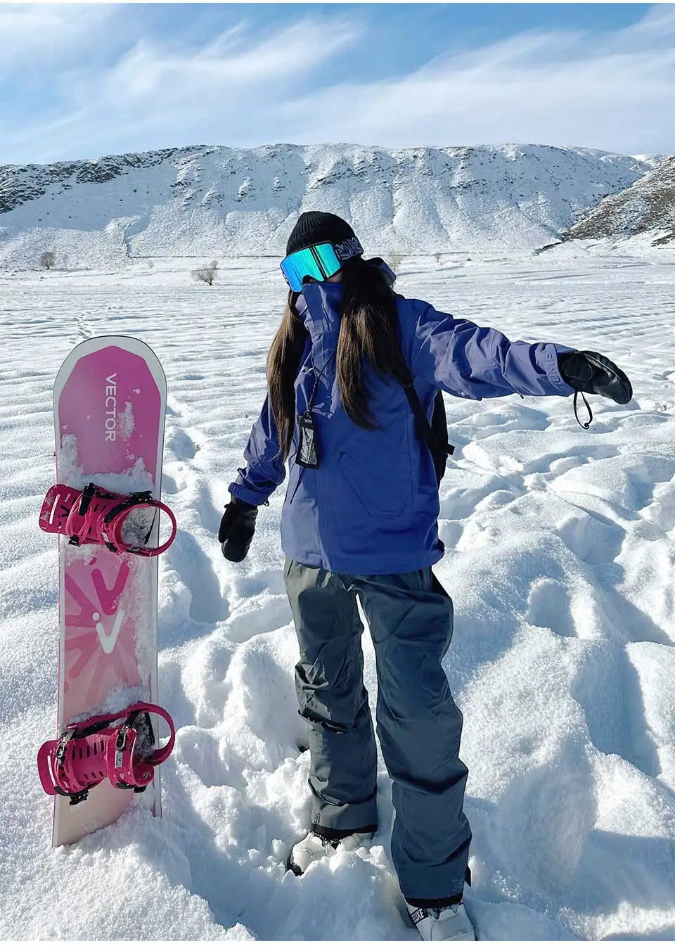 Vozapow Ski Goggles Magnetic Double Layer Anti Fog Professional Skiing Mask Men Women Super View Snowboard UV400 Snow Sunglasses