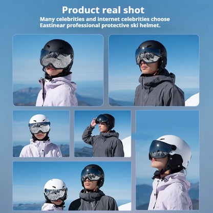 Ski Helmet Men Snow Goggles In One Anti-Impact Skiing Helmet For Adult Women Ski Skateboard Snowboard Safety Helmet Female Male