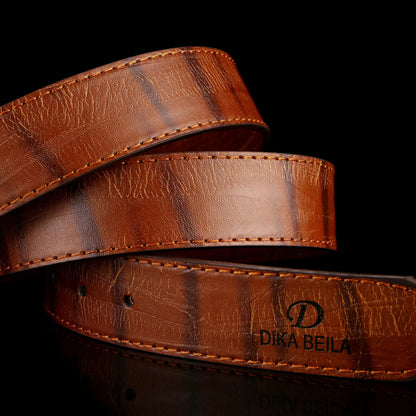 New men's belt korean fashion smooth buckle business casual belt fashion young men's trouser designer luxury brand belts
