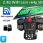 8K 15MP Three Screen 10X Zoom Wifi Surveillance Camera V380 Pro 4G Camera Solar Outdoor Waterproof Battery Security CCTV Solar