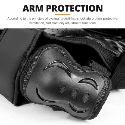 Kid's Motorcycle Armor Vest Protection Motocross Body Armor Jacket Protective Armors Riding Kneepads Moto Full Armor Children