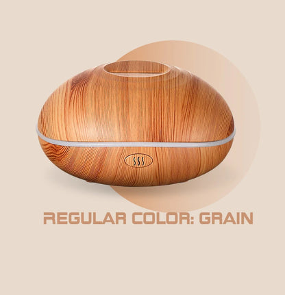 Air Humidifier Aromatherapy Essential Oil Diffuser Wood Grain 200ml Ultrasonic Remote Control 7 Color Lights For Home Bedroom