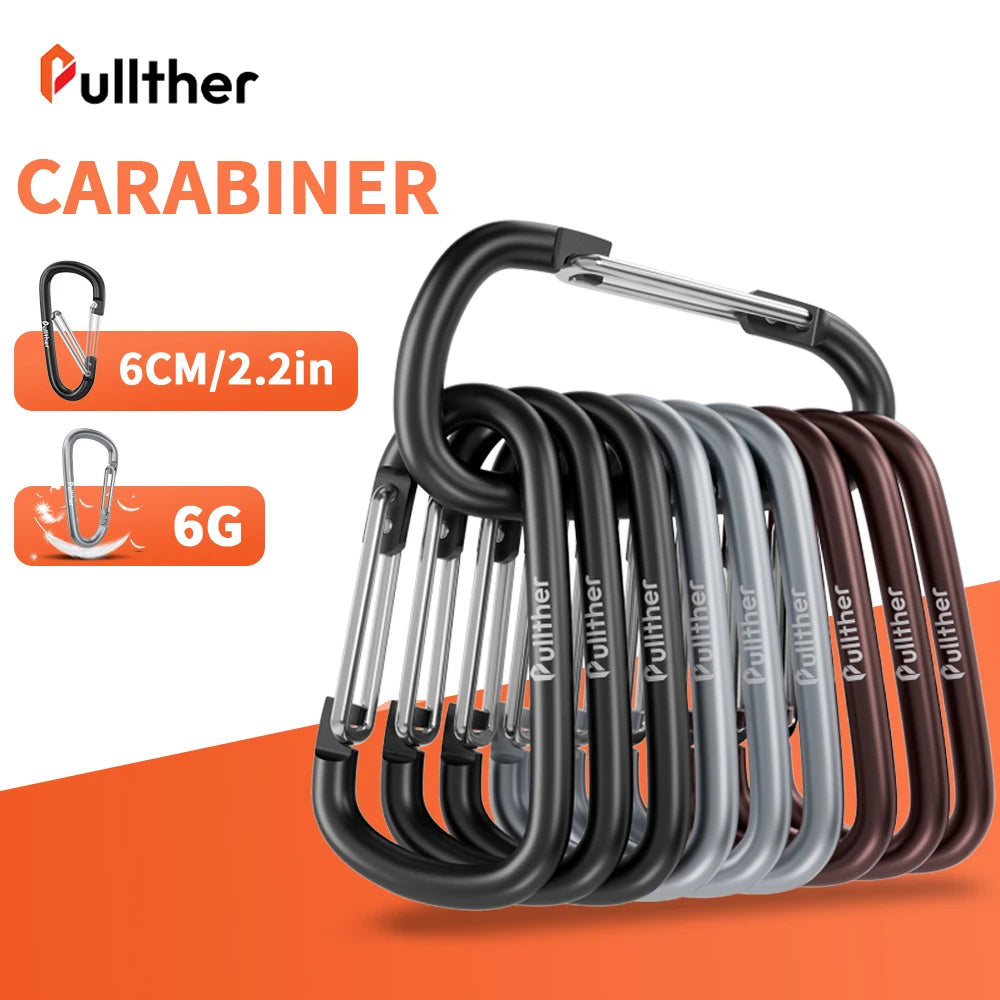 carabiner keychain camping equipments gear accessories tactical accessory edc tool outdoor survival equipment fishing gadgets