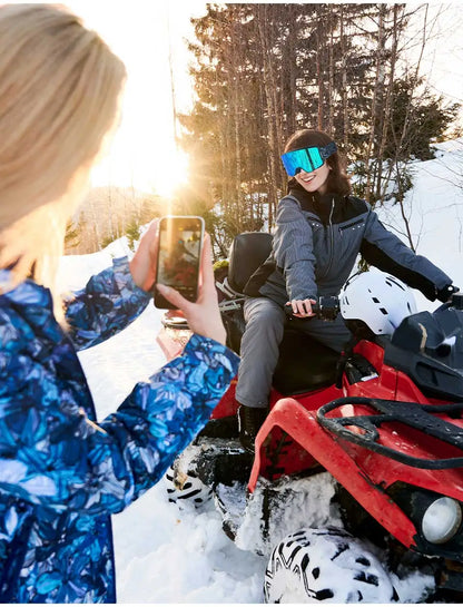 Vozapow Ski Goggles Magnetic Double Layer Anti Fog Professional Skiing Mask Men Women Super View Snowboard UV400 Snow Sunglasses
