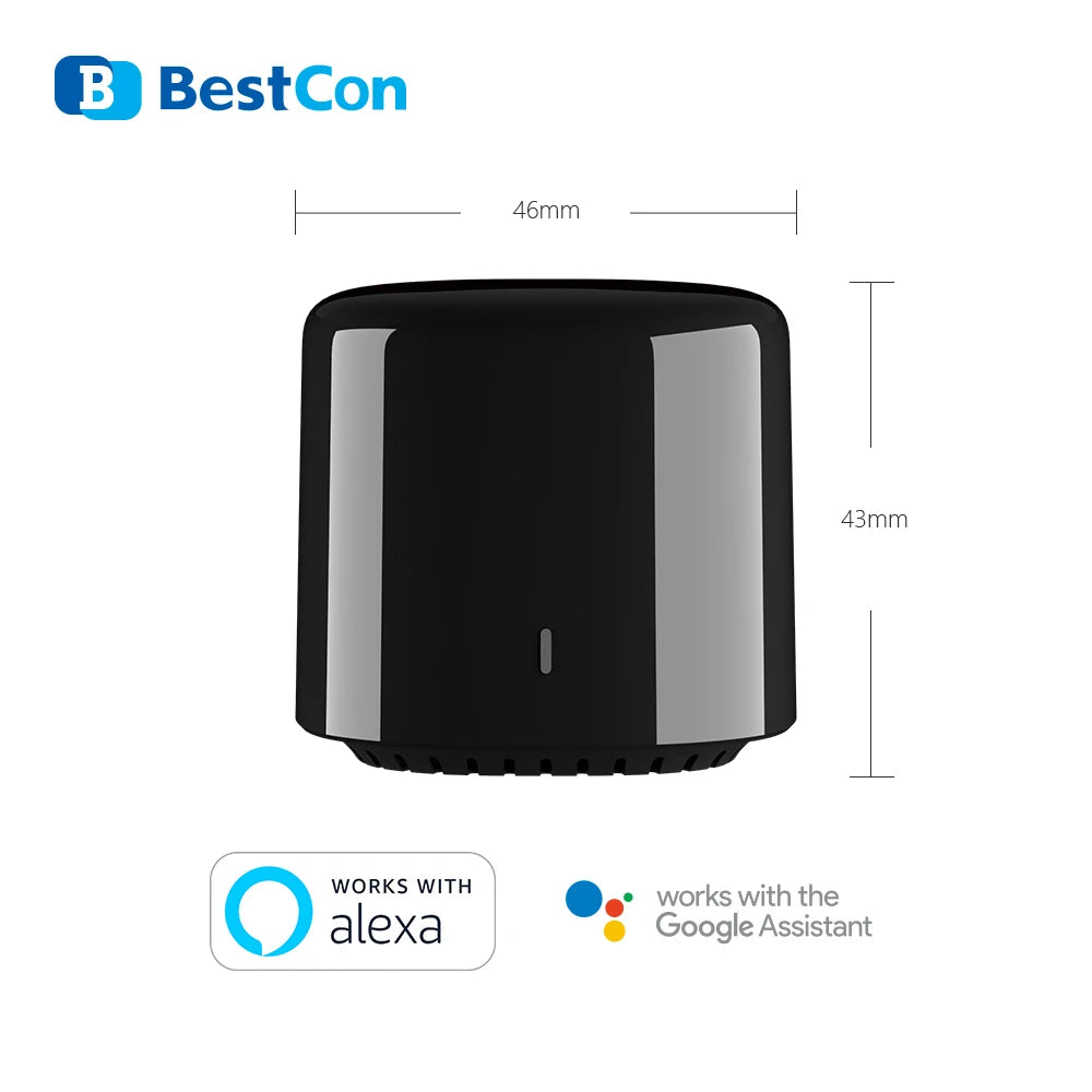 BroadLink RM4 BestCon RM4C mini Wi-Fi Smart Universal Remotefor Air Conditioner TV Voice Control with Google Home & Alexa HUB