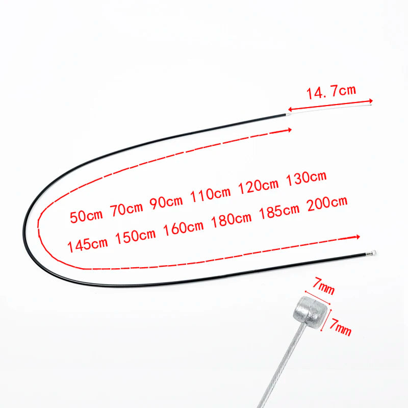 From 50cm to 200cm Brake Cable Length  for Electric Scooter  Mini Kids Minimoto Pocket Dirt  Bike Kart Buggy ATV QUAD Parts