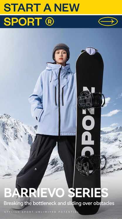 COPOZZ Brand Winter 3L Male Ski Pants Outdoor Sports Permeable Windproof Waterproof Female Snow Pant Warm Ski Snowboard Trousers