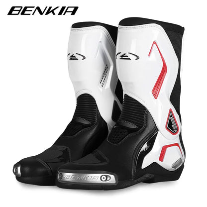 BENKIA HDF-SH208 Professional Four Season Motorcycle Titanium Alloy Boots Riding Boots Motorcycle Racing Boot SHoes
