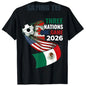 Host Canada Mexico USA Three Nations One Game 2026 Soccer T-Shirt Y2k Football Lover Graphic Apparel Cool Boys Fashion Clothing
