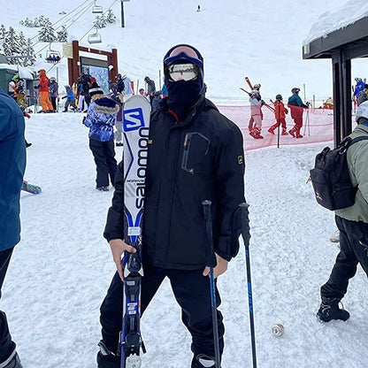 Men's Ski Suit Winter Waterproof Snowboard Wear Set Outdoor Men Snow Fleece Jackets Pants Overalls For Husband Windproof Hooded