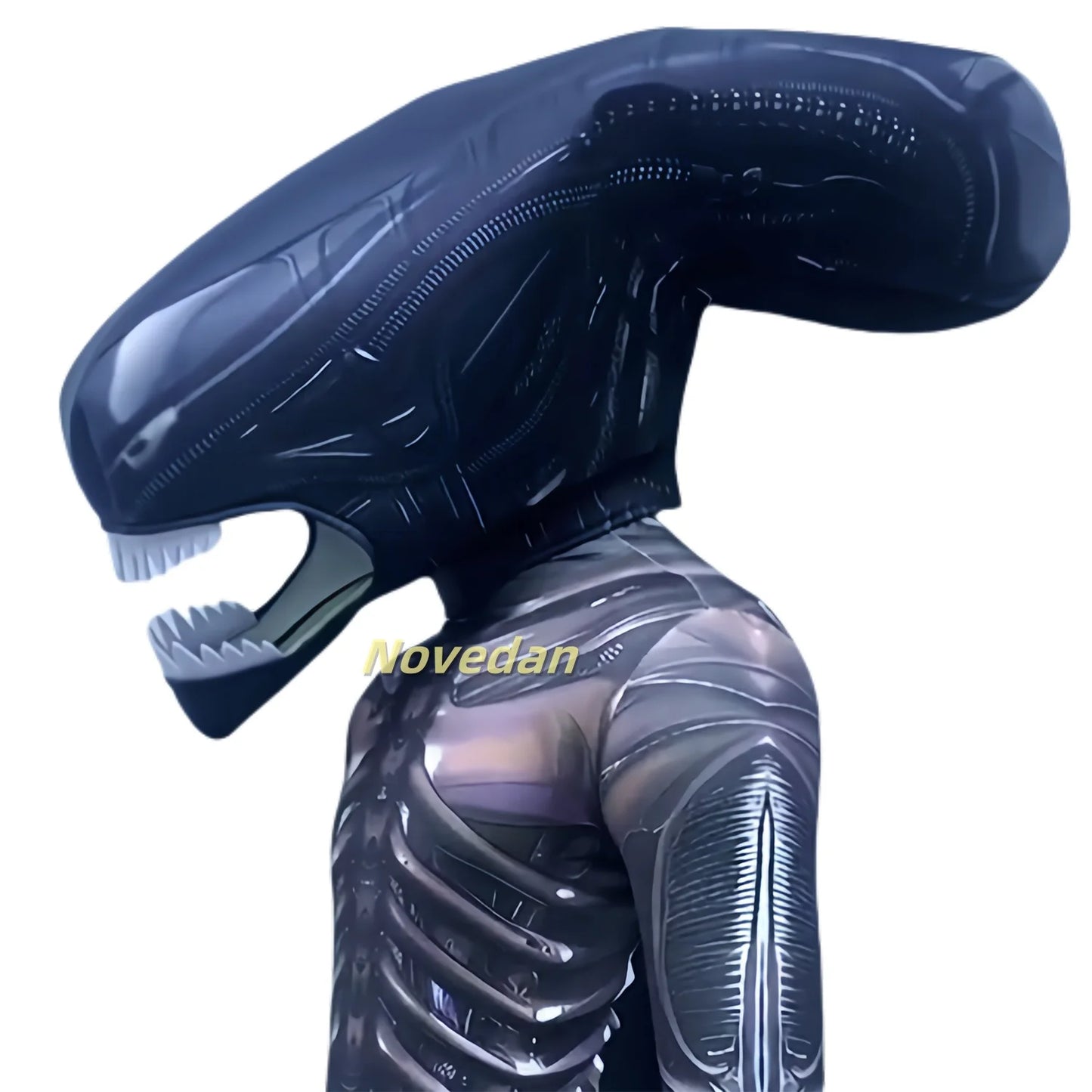 Alien Xenomorph Costume Kids Adult Sci-Fi Movie Romulus Head Mask Suit Scary Space Monster Outfit for Halloween Cosplay Costume