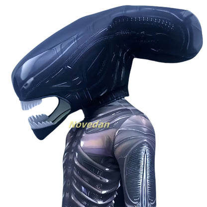 Alien Xenomorph Costume Kids Adult Sci-Fi Movie Romulus Head Mask Suit Scary Space Monster Outfit for Halloween Cosplay Costume