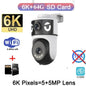20MP 10X Optical Zoom WiFi6 Outdoor Security Cam Four Lens Three Screens Auto Tracking 6K Dual Len Waterproof WiFi CCTV Cam 10K