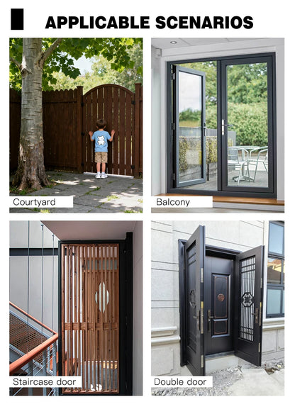 Waterproof Sliding Door Smart Lock Tuya WiFi Fingerprint Digital Code RFID Card Anti-Lock Aluminum Double-Side Electronic Lock