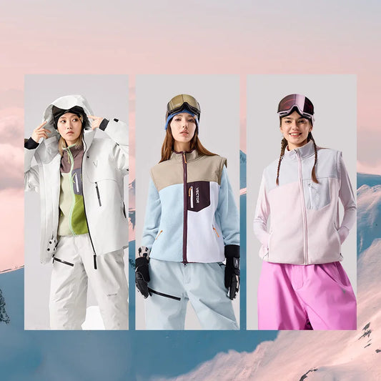 VECTOR Brand Fleece Jacket with Detachable Sleeves for Windproof Warm Anti-static Outdoor Sports Skiing Hiking Daily Wear