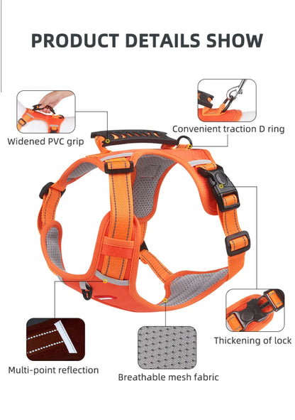 Reflective Dog Chest Strap Pet Leash Vest Type Explosion-proof Flushing Puppy Chest and Back Pet Products